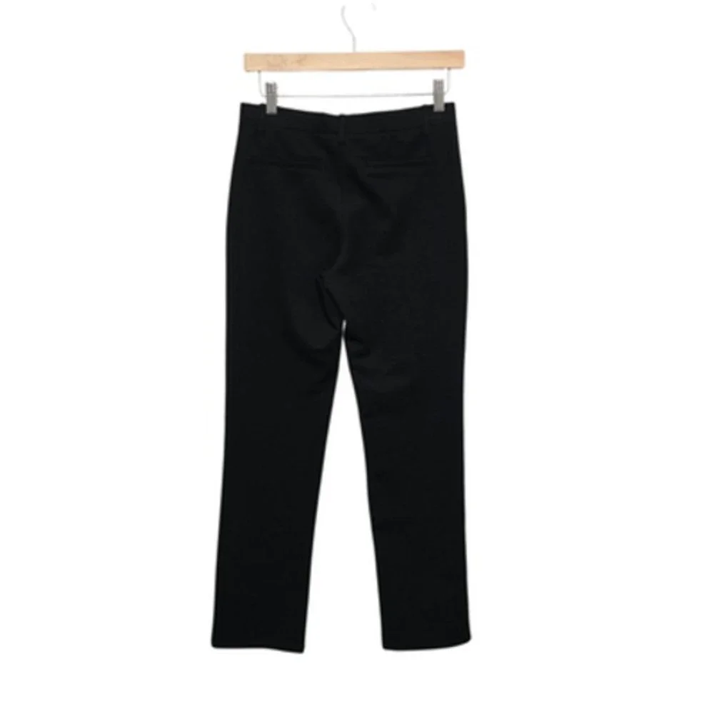 Quince Pants Womens Small Black Stretch Ponte Slim Straight Work Office W-PNT-31